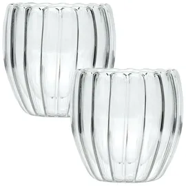 Intirilife Doppelwandiges Thermo Glas 0,19 l 2 St.