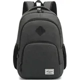 OKWISH Groß Rucksack Herren, Laptop Rucksack Wasserdicht 17 Zoll Schulrucksack Laptoptasche mit USB Ladeanschluss Anti Diebstahl Business Arbeit R... - Schwarz