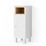 Vicco Badschrank AQUIS weiß Eiche Midischrank Bad Schrank Badregal Badezimmer
