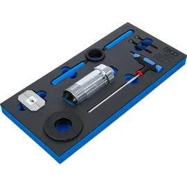 BGS Stoßdämpfer-Werkzeug-Satz für Stoßdämpfer mit Zuganschlagsfeder 8 teilig