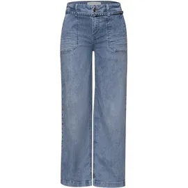 STREET ONE mid Waist Wide Leg Jeans mit Streifen Muster