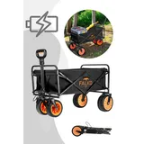 FALKO GO elektrischer Bollerwagen klein zusammen faltbar mit 60kg Traglast