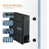 Relaxdays Briefkasten Schwarz inkl. Zeitungsfach