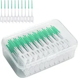 200 Stück Interdentalbürste Weiche Silikon adaptive,Doppelseitige Interdentalbür