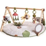 Tiny Love Luxe Developmental Gymini, Spielmatte Baby Holz mit Musik, 0+ Monate, Spieldecke Baby, 20 Aktivitäten, musikalisches Spielzeug zum Mitnehmen, Premiumstoffe, 12-Meilen-Karten, Boho Chic