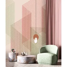 Living Walls 3D-Tapete Geometrie 2 cm x 10 m 1 St Blau/Rosa/Grün