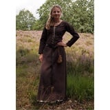 Battle Merchant Ritter-Kostüm Cotehardie Spätmittelalterkleid Ava langärmelig Braun Größe L braun L | L