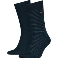 Tommy Hilfiger TH MEN SMALL STRIPE SOCK 2P Schwarz/Blau 39-42