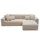 GRAINGOLD Ecksofa Velours 4-Sitzer Beige