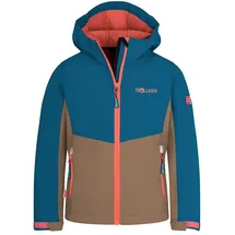 TROLLKIDS Kristiansand Jacke - Atlantic Blue / Mocca Brown / Glow Orange - 116 cm