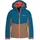 TROLLKIDS Kristiansand Jacke - Atlantic Blue / Mocca Brown / Glow Orange - 116 cm