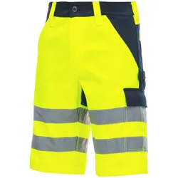 AS Arbeitsschutz Nitras Motion Tex VIZ Warnschutz Arbeitshose | neongelb | Gr. 64 | kurze Hose