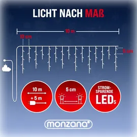 monzana Lichtervorhang LED 10 m Kaltweiß