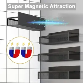 luxuskollektion Magnetisches Gewürzregal 4er Pack Transparent