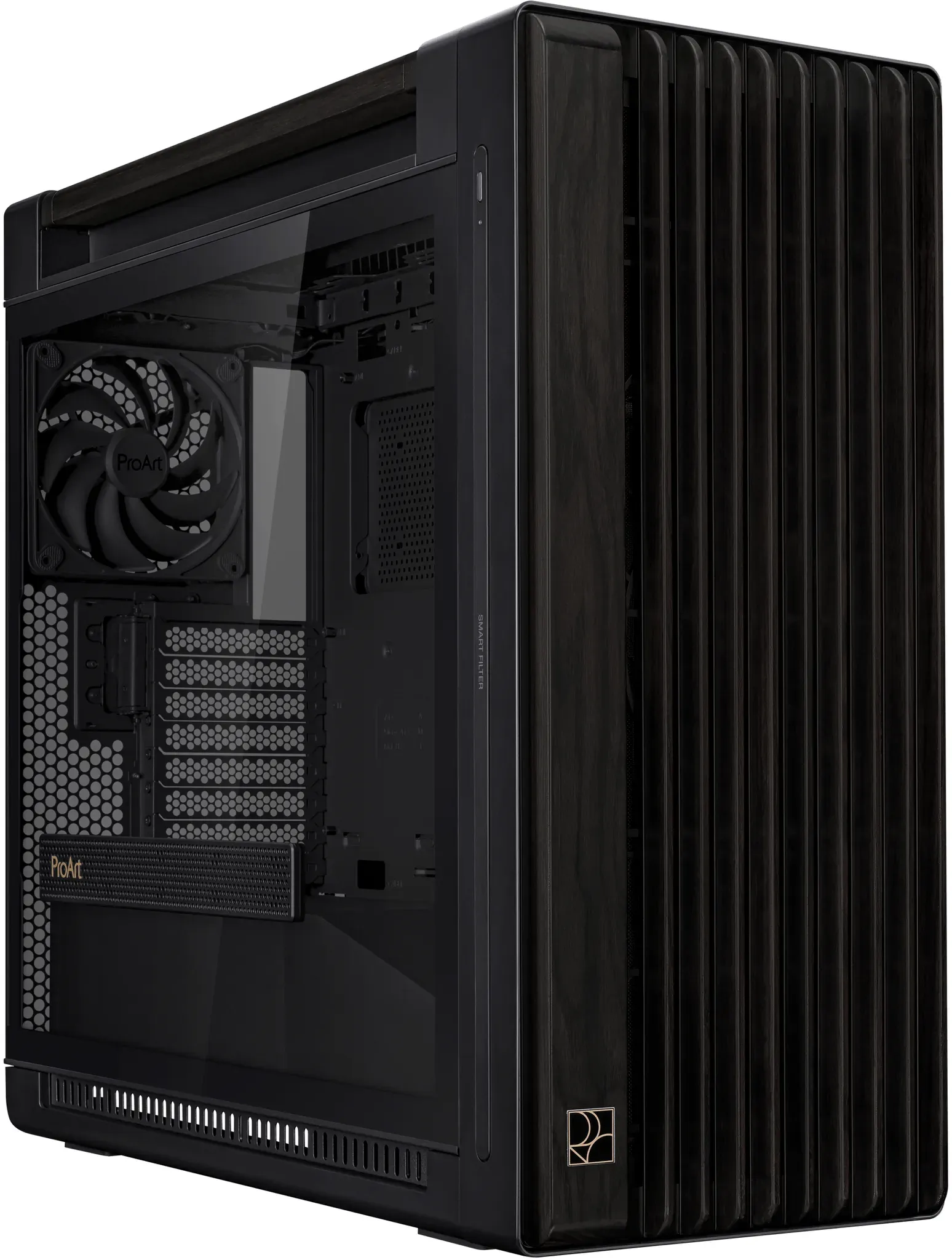 ASUS ProArt PA602 - Wood Edition - mid tower - E-ATX - Seitenteil mit Fenster (g