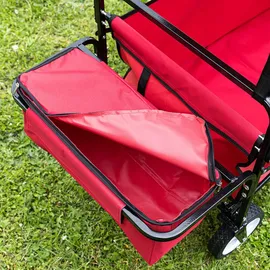 Greenyard Bollerwagen mit Dach und Korb rot