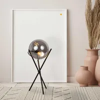 S.LUCE Orb Glas-Tischlampe Dreibein 20cm
