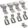 Maclean Brackets Maclean MCE546 Z-Klammern Montageset für LED Panel Montageset Deckenmontage Einbaukit Befestigungsmaterial