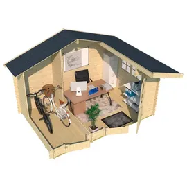 Lasita Maja Belmont 2 4,76 x 3,50 m Beige