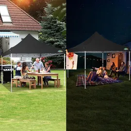 luxuskollektion Faltpavillon 3 x 3 m inkl. Seitenteile Schwarz