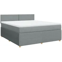 vidaXL Boxspringbett 180 x 200 cm Hellgrau