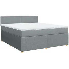 vidaXL Boxspringbett 180 x 200 cm Hellgrau