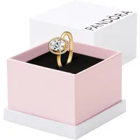 Pandora Ovaler Funkelnder Heiligenschein Goldfarben, 60/19,1