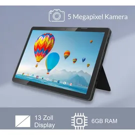 Xoro MegaPAD 1333 Pro (nur WLAN, 13.30", 128 GB Schwarz), Tablet