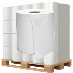 Rollenhandtuchpapier, 1-lagig, naturweiß 200435 , 1 Palette = 44 Pakete à 6 Rollen = 264 Rollen