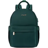 LOVEVOOK Rucksack (Tagesrucksack mit USB Mini Backpack Elegant Casual Daypack für Reise), Kleiner Leder Rucksack Damen Klein Cityrucksack Handtasche Wasserdicht grün