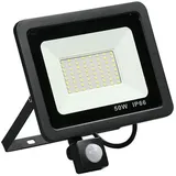 50-w-led-flutlicht Mit Bewegungsmelder, Led-außenstrahler, Ip66 Wasserdichtes Led-außenflutlicht, 6500 K Kaltweißes Led-flutlicht Mit Bewegungsmelder Für Garten, Garage, Terrasse [klasse