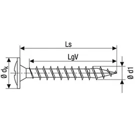 SPAX Rückwandschraube Kreuzschlitz Z2 5 x 50 mm 1000 Stück
