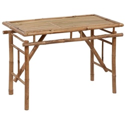 vidaXL Gartentisch Gartentisch Klappbar 115x50x75 cm Bambus (1-St) braun 115 cm x 75 cm x 115 cm