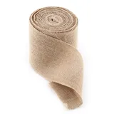 Natürliche Jute Sackleinenrolle 10m x 10cm umweltfreundliches Handwerksmaterial für Dekoration Basteln Hochzeit Dekorative Jutestoffrolle(10CM)