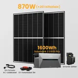 Balkonkraftwerk mit Speicher inkl. Anker SOLIX Solarbank 2 Pro,JA Solar Black Frame Bifaziale Glas-Glas Solarmodule JAM54D40, mit Smarter Zähler