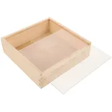 Cabilock Kasten Acrylbox Schmuckkiste Organizer zur Aufbewahrung von Schmuck Schmuckbox schmuckkästchen Holzbox Aufbewahrungsbox für Ohrringe Aufbewahrungskoffer für Kleinigkeiten hölzern