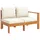 vidaXL Gartensofa 2-Sitzer Massivholz Akazie weiß