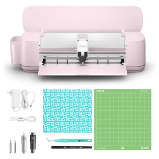 LOKLiK iCraft Plotter-Maschine – Schneidemaschine zum Personalisieren von Textilien, Tassen, Taschen, Aufklebern und Dekorationen. Kompatibel mit Flexfolie, Papier, Leder, Karton und mehr. (Rosa)