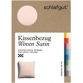 schlafgut Kissenbezug Woven Satin 80 x 80 cm Rot