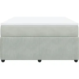 vidaXL Boxspringbett 140 x 200 cm Hellgrau