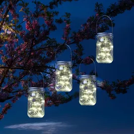 MARELIDA LED Solar Laterne Glas H: 13,0 cm 1 Stück transparent