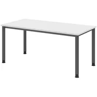 Bümö Schreibtisch Weiß, Nachbildung, Rechteckig, 160x74x80 cm FSC Mix,