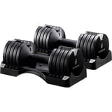 BYZOOM FITNESS 5,6kg/12,5lb verstellbarer Hantelständer ein Paar, Pure Series Schwarz