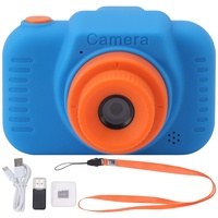 Kinderkamera für Mädchen und Jungen, Kinder-Digitalkamera mit 32G-Karte, Mini-Kinderkamera-Spielzeug, Dual-Objektiv 1080P 8-fach Zoom Kinder-Selfie-Kamera, Wiederaufladbare USB-Kamera für(Blau)