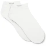 Boss Herren Sneaker-Socken im Pack - 2P AS Uni CC, knöchellang, Baumwoll-Mix Weiß 43-46