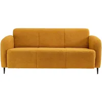 Livetastic 3-Sitzer-Sofa Gelb Teddystoff