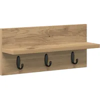 VidaXL Wandmontierter Kleiderständer mit Regal Eiche handwerklich