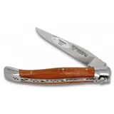 Laguiole en Aubrac Taschenmesser L0211POI-FSJ1, Griff 11cm Apfelbaum - Verzierte Feder - Klinge Backen Stahl glänzend