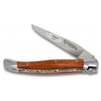 Laguiole en Aubrac Taschenmesser L0211POI-FSJ1, Griff 11cm Apfelbaum - Verzierte Feder - Klinge Backen Stahl glänzend