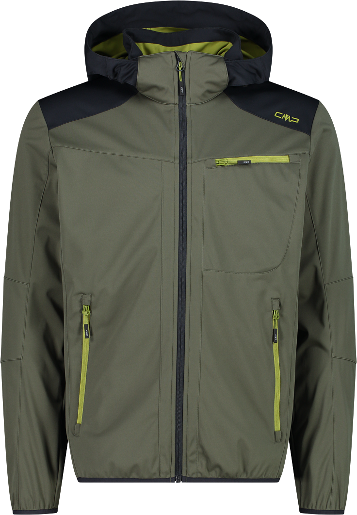 CMP Herrenjacke aus leichtem Softshell mit Fix Hood, Gr. 48